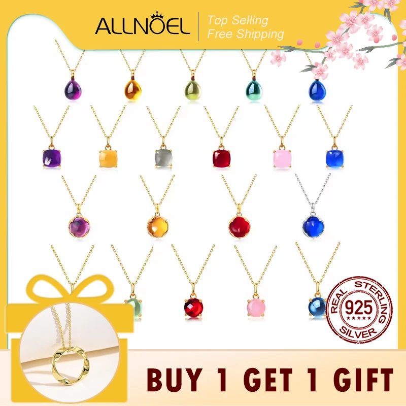 ALLNOEL Nature Crystals Necklaces Pendant Candy Color 925 Sterling Silver For Women Inlaid Water Drop Pendant Fashion Party Gift
ALLNOEL Nature Crystals Necklaces Pendant Candy Color 925 Sterling Silver For Women Inlaid Water Drop Pendant Fashion Party Gift