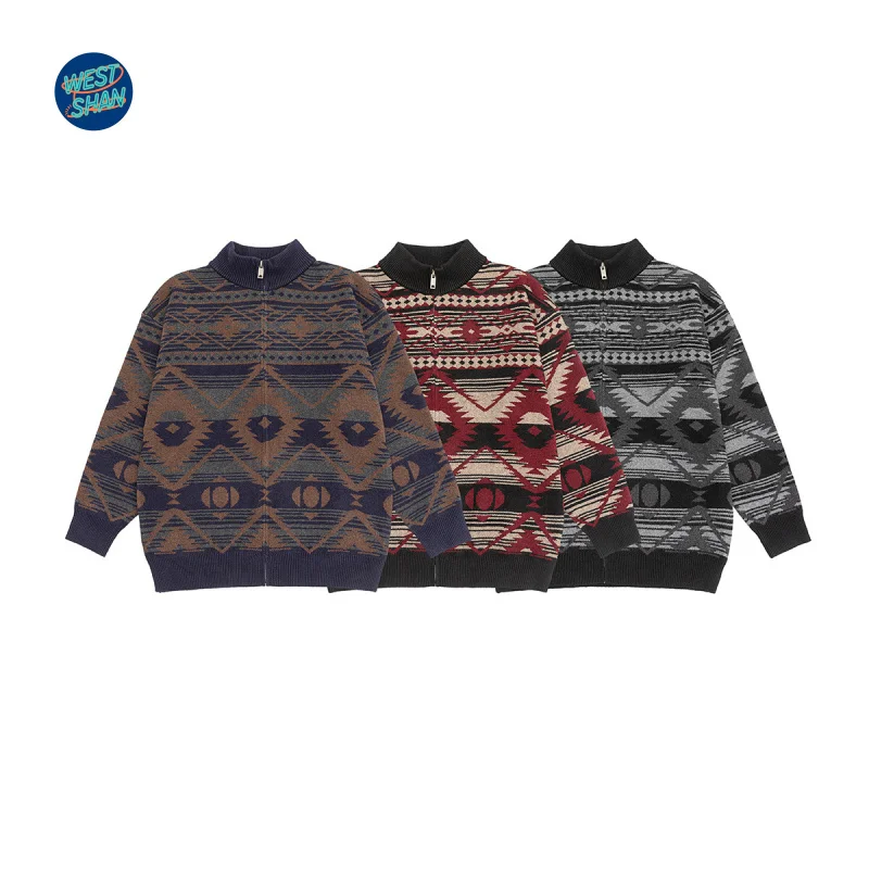 WESTSHAN Top Quality EU US Size Men Clothing Autumn Retro Cable Knit Cardigan Sweater Men's Stand Collar Knitted Zipper Sweater 
WESTSHAN Top Quality EU US Size Men Clothing Autumn Retro Cable Knit Cardigan Sweater Men's Stand Collar Knitted Zipper Sweater