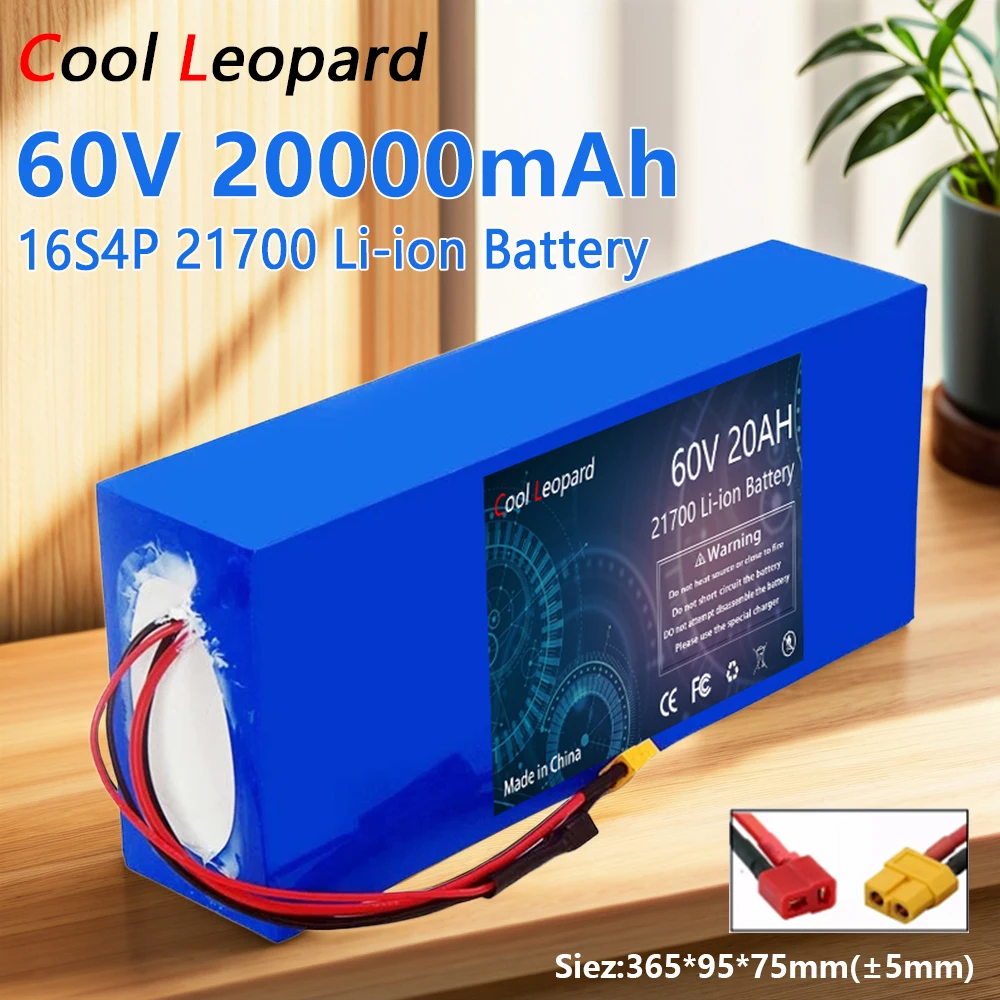 New 16S4P 21700 60V 20000mAh Lithium Battery Pack 1200W,suitable for built-in 30A BMS E-Motorcycle scooter Outdoor power battery
New 16S4P 21700 60V 20000mAh Lithium Battery Pack 1200W,suitable for built-in 30A BMS E-Motorcycle scooter Outdoor power battery