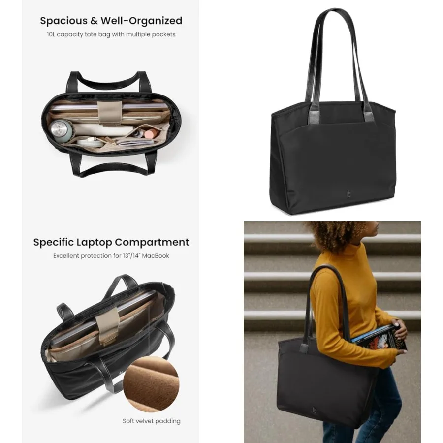 Laptop Tote Bag for Women, 13-16 Inch Water-resistant Laptop Work Tote with Device Compartment, 10L-18L Shoulder Bag
Laptop Tote Bag for Women, 13-16 Inch Water-resistant Laptop Work Tote with Device Compartment, 10L-18L Shoulder Bag