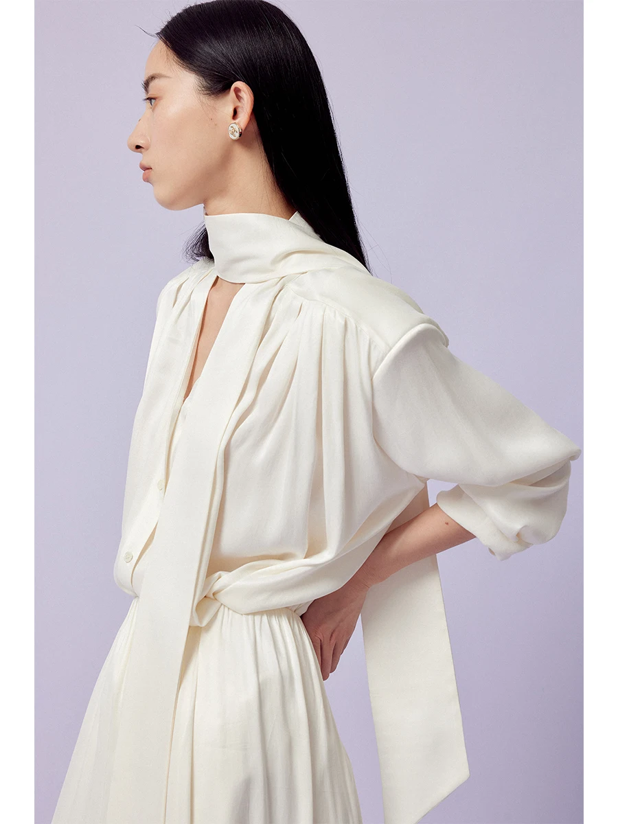 Thor NSA Heavyweight Copper Ammonia Silk Loose Women's Shirt Skirt Set with Pleated Draped Belt Fashionable Summer Outfit
Thor NSA Heavyweight Copper Ammonia Silk Loose Women's Shirt Skirt Set with Pleated Draped Belt Fashionable Summer Outfit