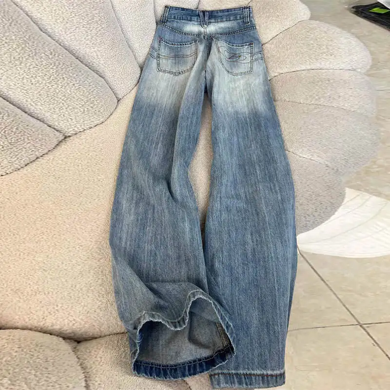 Summer New Design High Waist Wide Leg Jeans Women's Loose Straight Blue Denim Pants Embroidery Slimming Effect Commute Style
Summer New Design High Waist Wide Leg Jeans Women's Loose Straight Blue Denim Pants Embroidery Slimming Effect Commute Style