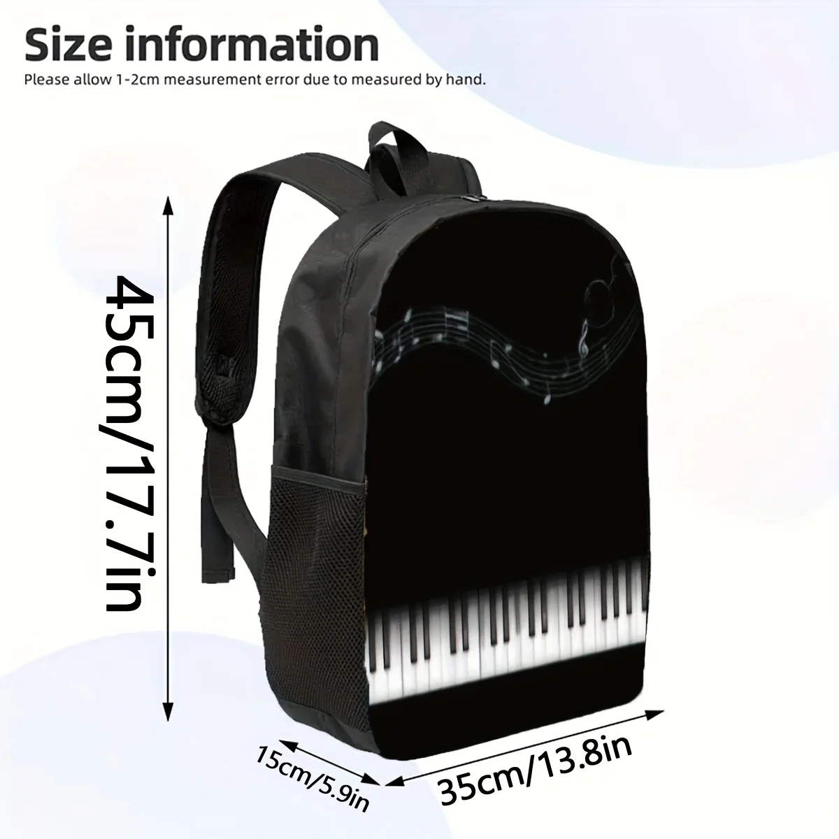 1pc, Piano Keyboard Backpack, Large Capacity 17-inch Casual Shoulder Bag with Water Bottle Holder - Lightweight Durable School B
1pc, Piano Keyboard Backpack, Large Capacity 17-inch Casual Shoulder Bag with Water Bottle Holder - Lightweight Durable School B