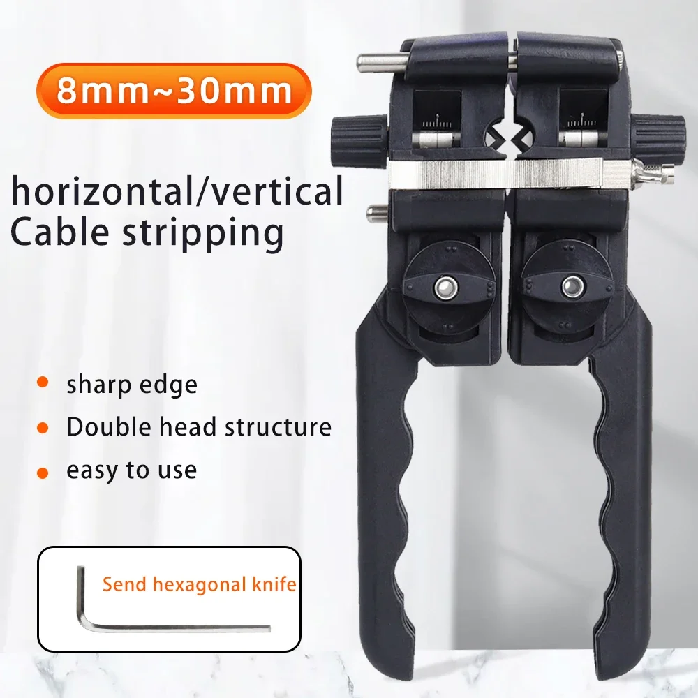 A-F9 fiber optic cable transverse longitudinal cable cutter bidirectional stripper construction tools
A-F9 fiber optic cable transverse longitudinal cable cutter bidirectional stripper construction tools