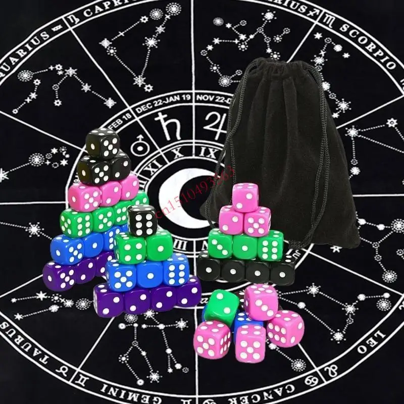 50 шт. акриловые 6-сторонние кубики с круглыми углами, разноцветные кубики с сумкой для хранения 448C
50 шт. акриловые 6-сторонние кубики с круглыми углами, разноцветные кубики с сумкой для хранения 448C