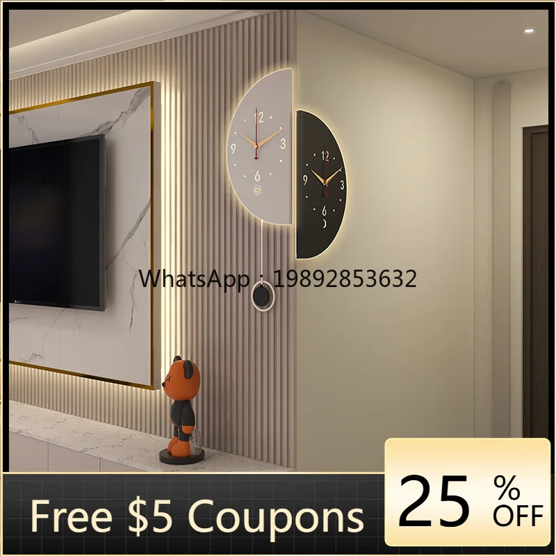 LYY Living Room Double-Sided Corner Wall Clock Home Corner Clock Creative Light Luxury Wall Lamp Clock
LYY Living Room Double-Sided Corner Wall Clock Home Corner Clock Creative Light Luxury Wall Lamp Clock