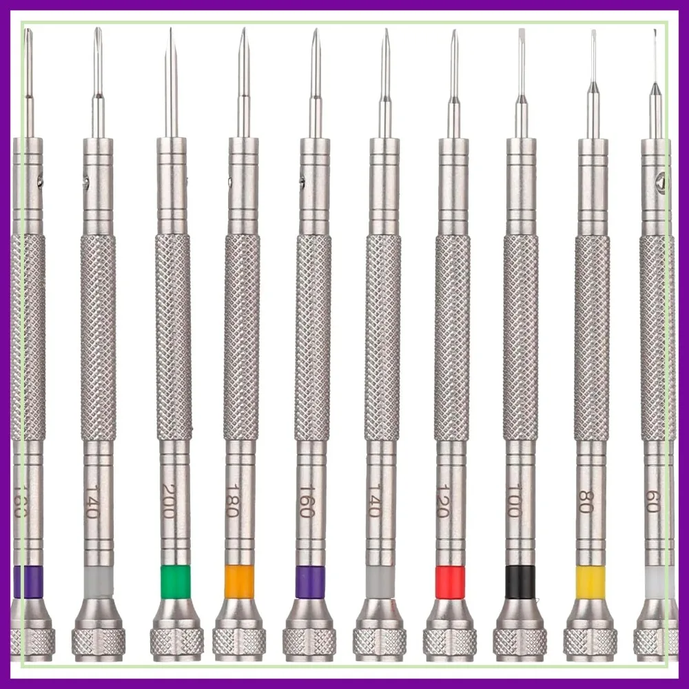 Professional Screwdriver Kit for Watches, Glasses & Accessories - 10 Piece Stainless Steel Tool Set
Professional Screwdriver Kit for Watches, Glasses & Accessories - 10 Piece Stainless Steel Tool Set