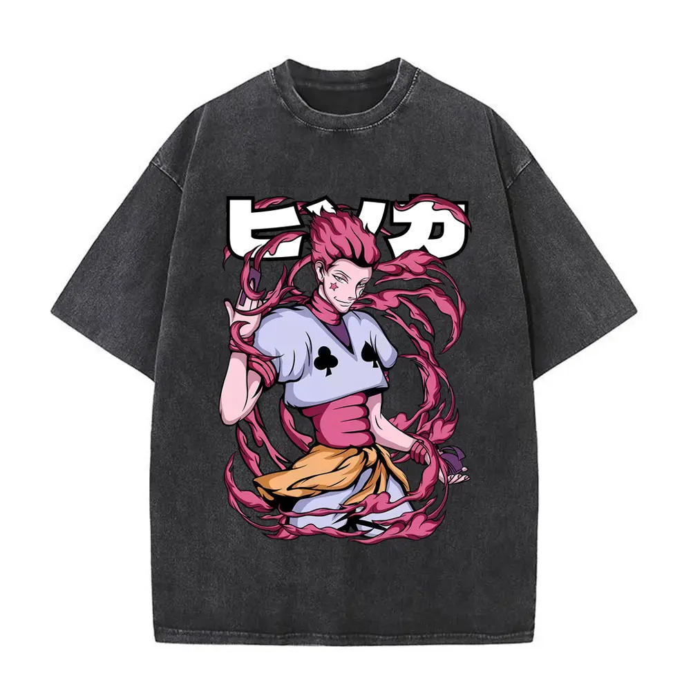Washed Vintage Anime Hunter X Hunter T-shirt Cartoon Hisoka Graphic T Shirt Men Women Summer Manga Harajuku Oversized T-shirts
Washed Vintage Anime Hunter X Hunter T-shirt Cartoon Hisoka Graphic T Shirt Men Women Summer Manga Harajuku Oversized T-shirts