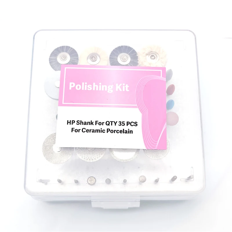 35pcs/Set Dental Lab Polishing HP Kit for Grinding or Polish Ceramic/Porcelain Applied Clinic Lab Dentistry Tools Material
35pcs/Set Dental Lab Polishing HP Kit for Grinding or Polish Ceramic/Porcelain Applied Clinic Lab Dentistry Tools Material