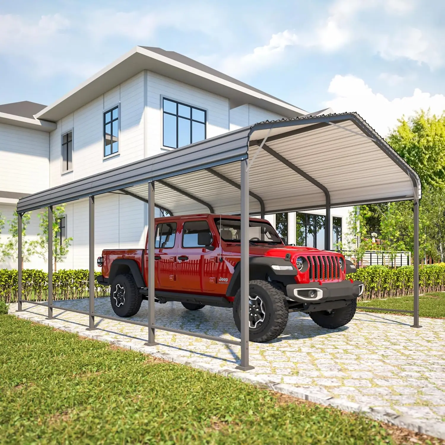 12x20 FT Metal Carport, Heavy Duty Carport Canopy with Galvanized Steel Roof and Frame, Outdoor Storage Car Port with, Custom
12x20 FT Metal Carport, Heavy Duty Carport Canopy with Galvanized Steel Roof and Frame, Outdoor Storage Car Port with, Custom