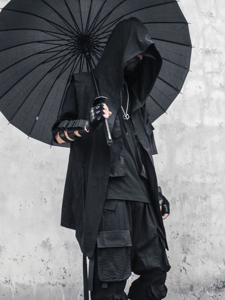 Dark Gothic Men's Long Coat Jacket Sleeveless Hooded Cloak Youth Casual Breathable Cotton Polyester Spring Autumn Winter
Dark Gothic Men's Long Coat Jacket Sleeveless Hooded Cloak Youth Casual Breathable Cotton Polyester Spring Autumn Winter