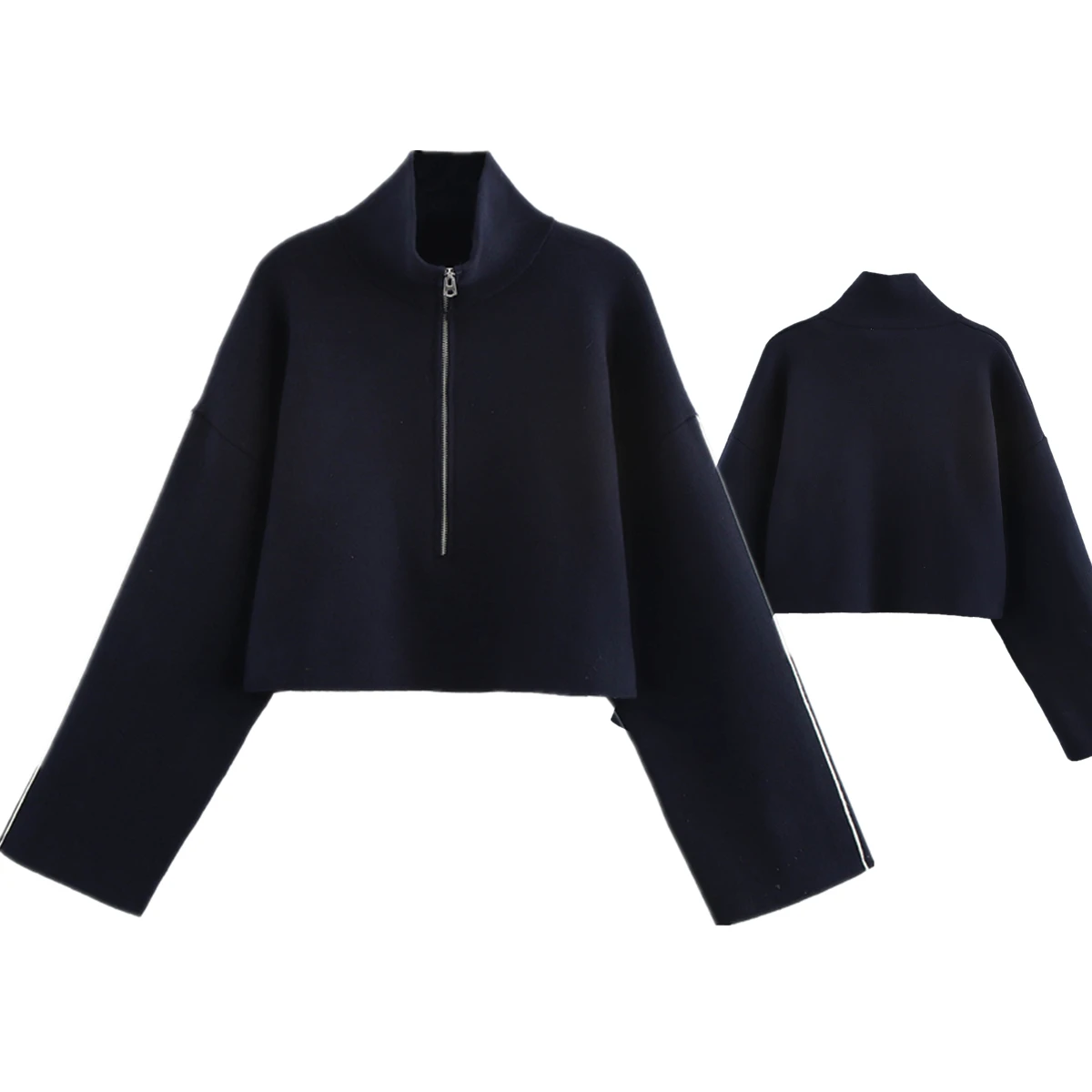 Dave&Di 2025 ss British Fashion Navy Blue Zipper Sweatshirt Pullover, Minimalist Top For Women Elegant Hoodies
Dave&Di 2025 ss British Fashion Navy Blue Zipper Sweatshirt Pullover, Minimalist Top For Women Elegant Hoodies