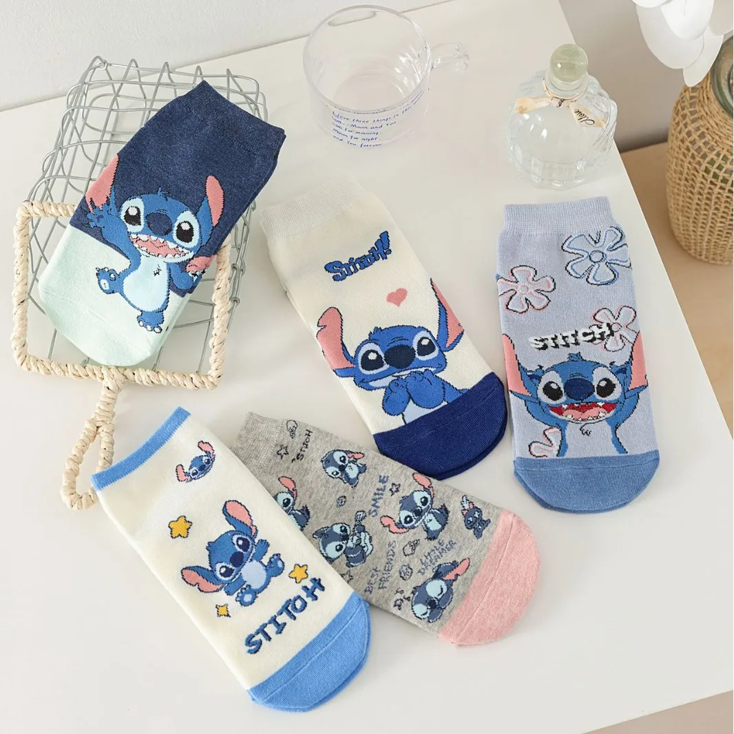 5Pairs Disney Stitch Socks Four Seasons Neutral Fashion Cute Anime Cartoon Stitch Soft and Casual Breathable Straight Socks Gift
5Pairs Disney Stitch Socks Four Seasons Neutral Fashion Cute Anime Cartoon Stitch Soft and Casual Breathable Straight Socks Gift