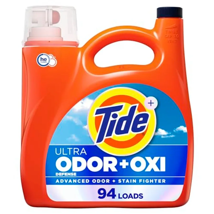 Tide Ultra Odor Defense Plus Oxi Liquid Laundry Detergent, 132 fl oz, 94 Loads, Advanced Odor and Stain Fighting Laundry Deterg
Tide Ultra Odor Defense Plus Oxi Liquid Laundry Detergent, 132 fl oz, 94 Loads, Advanced Odor and Stain Fighting Laundry Deterg
