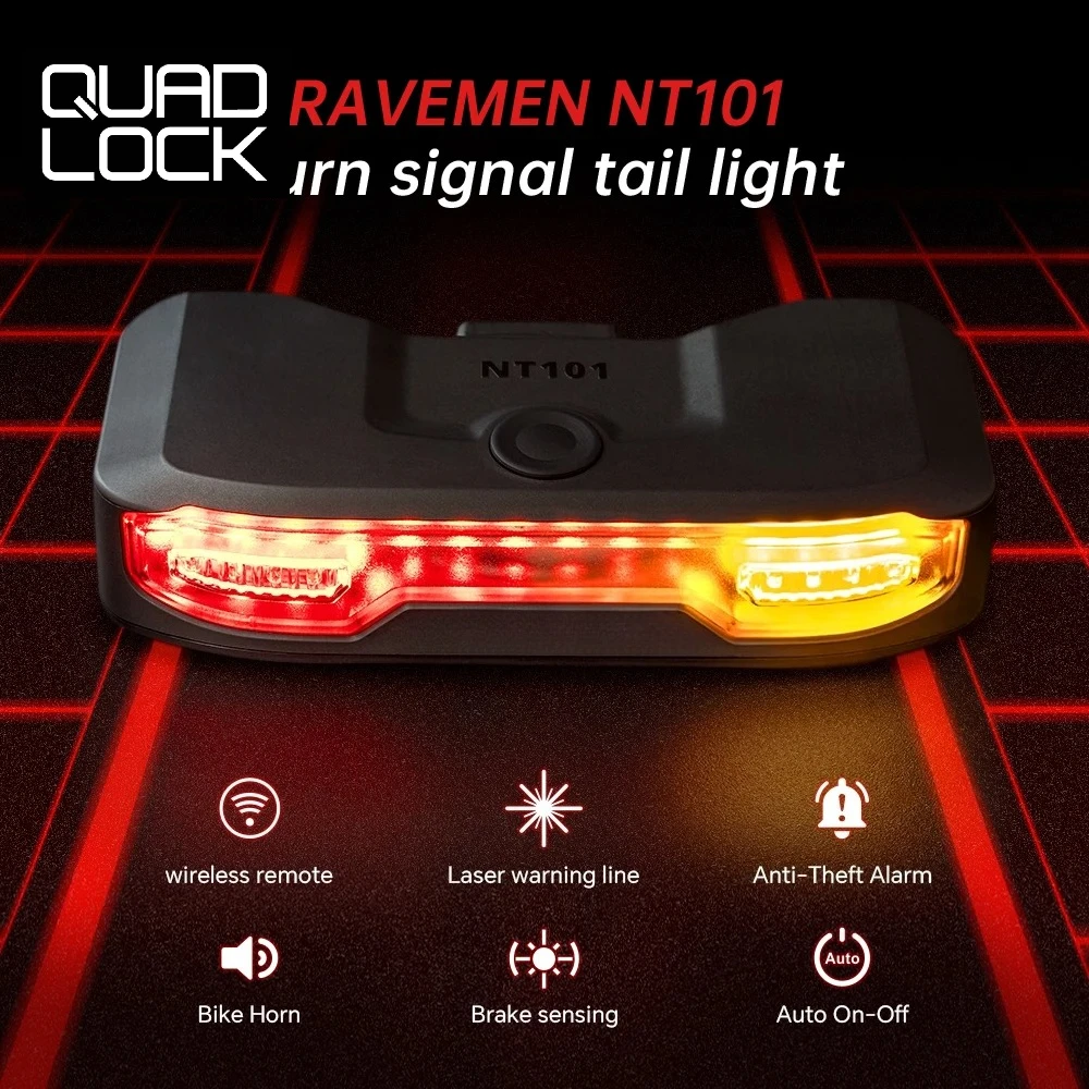 Bike Turn Signals Rear Light Bicycle Wireless Taillight Horn NT101 Anti-Theft Vibration Alarm Auto On-Off Brake Sensor
Bike Turn Signals Rear Light Bicycle Wireless Taillight Horn NT101 Anti-Theft Vibration Alarm Auto On-Off Brake Sensor