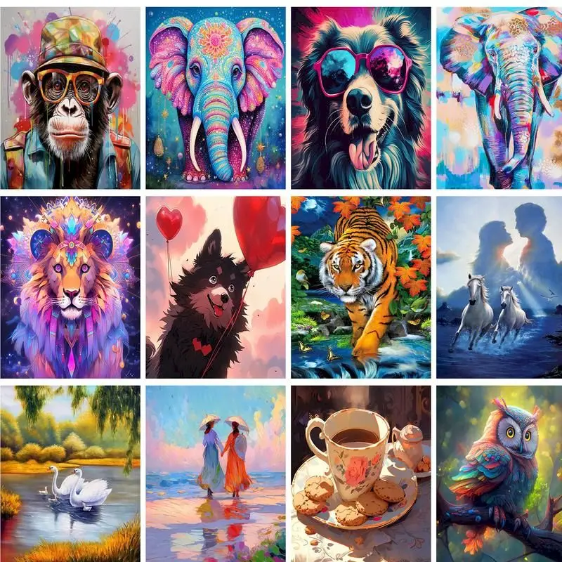 GATYZTORY Diamond Painting Color Animal Kits Round Diamond Art Cross Stitch Full Sets Mosaic Embroidery Diy Gift For Home Decor
GATYZTORY Diamond Painting Color Animal Kits Round Diamond Art Cross Stitch Full Sets Mosaic Embroidery Diy Gift For Home Decor