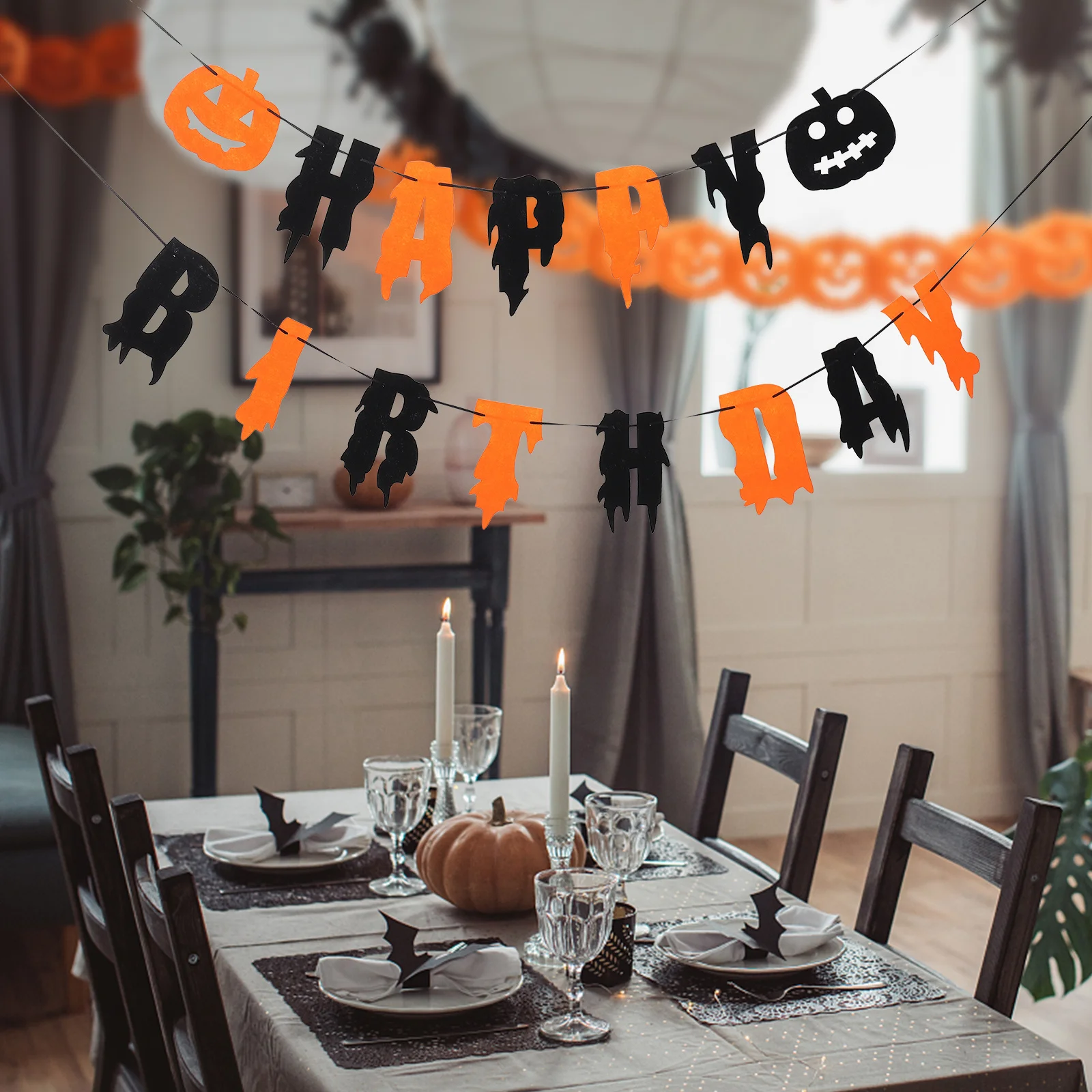 Party Decoration Bunting Happy Birthday Halloween Banner Indoor Outdoor Hanging Decor For Carnival Ghost Festival Haunted
Party Decoration Bunting Happy Birthday Halloween Banner Indoor Outdoor Hanging Decor For Carnival Ghost Festival Haunted
