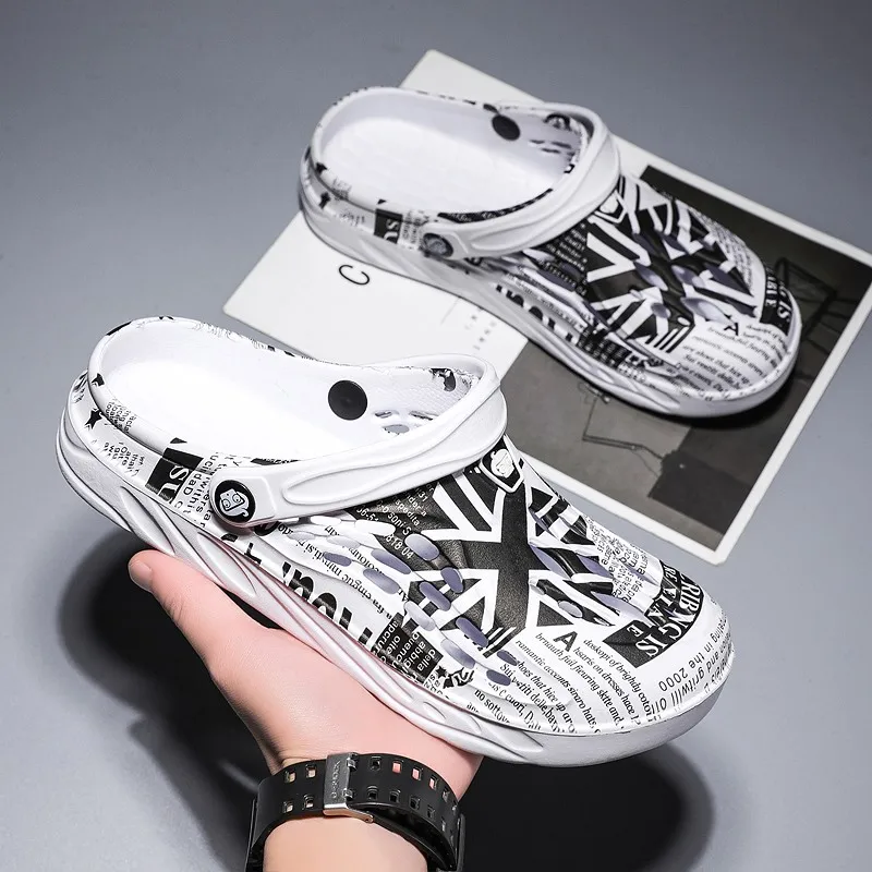 Сандалии Baotou мужские с перфорацией, спортивные пляжные босоножки, толстая подошва, Нескользящие, Повседневные Легкие тапки для дома и сада
Сандалии Baotou мужские с перфорацией, спортивные пляжные босоножки, толстая подошва, Нескользящие, Повседневные Легкие тапки для дома и сада