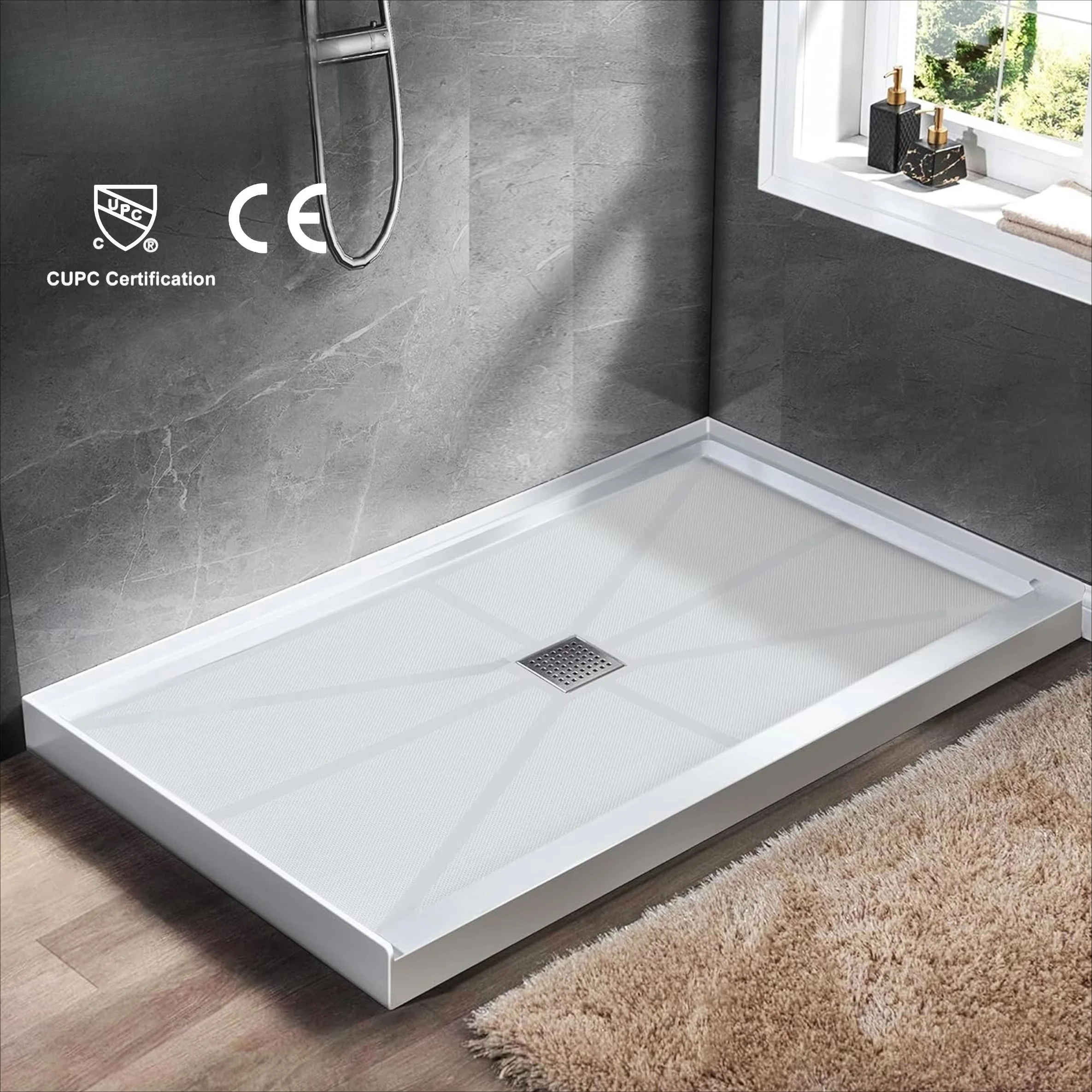 Tray Pan Easy Clean Resin and Artificial Stone for Shower Modern Bathroom Waterproof Shower Base
Tray Pan Easy Clean Resin and Artificial Stone for Shower Modern Bathroom Waterproof Shower Base