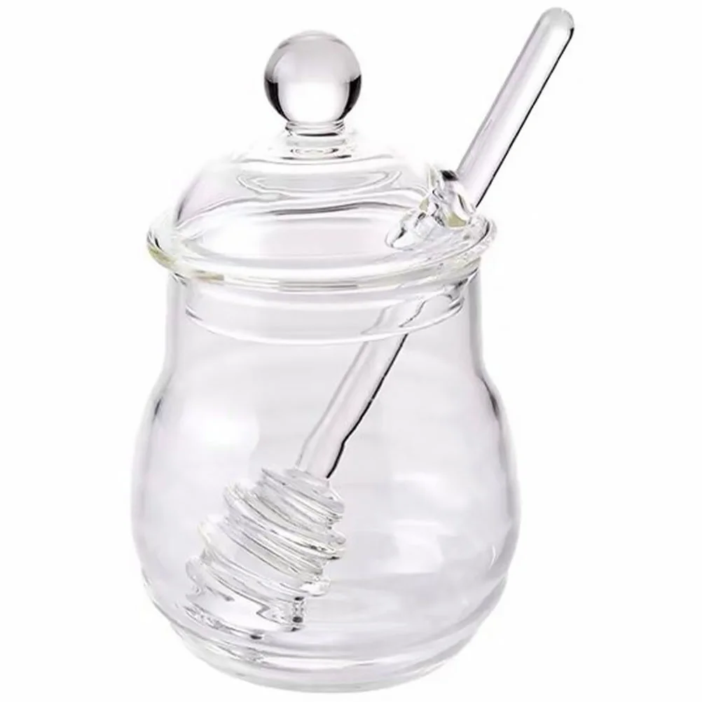 Bottle Syrup Dispenser Honey Container Pot with Dipper Plastic Kitchen Jar Lid Gadget Sugar
Bottle Syrup Dispenser Honey Container Pot with Dipper Plastic Kitchen Jar Lid Gadget Sugar
