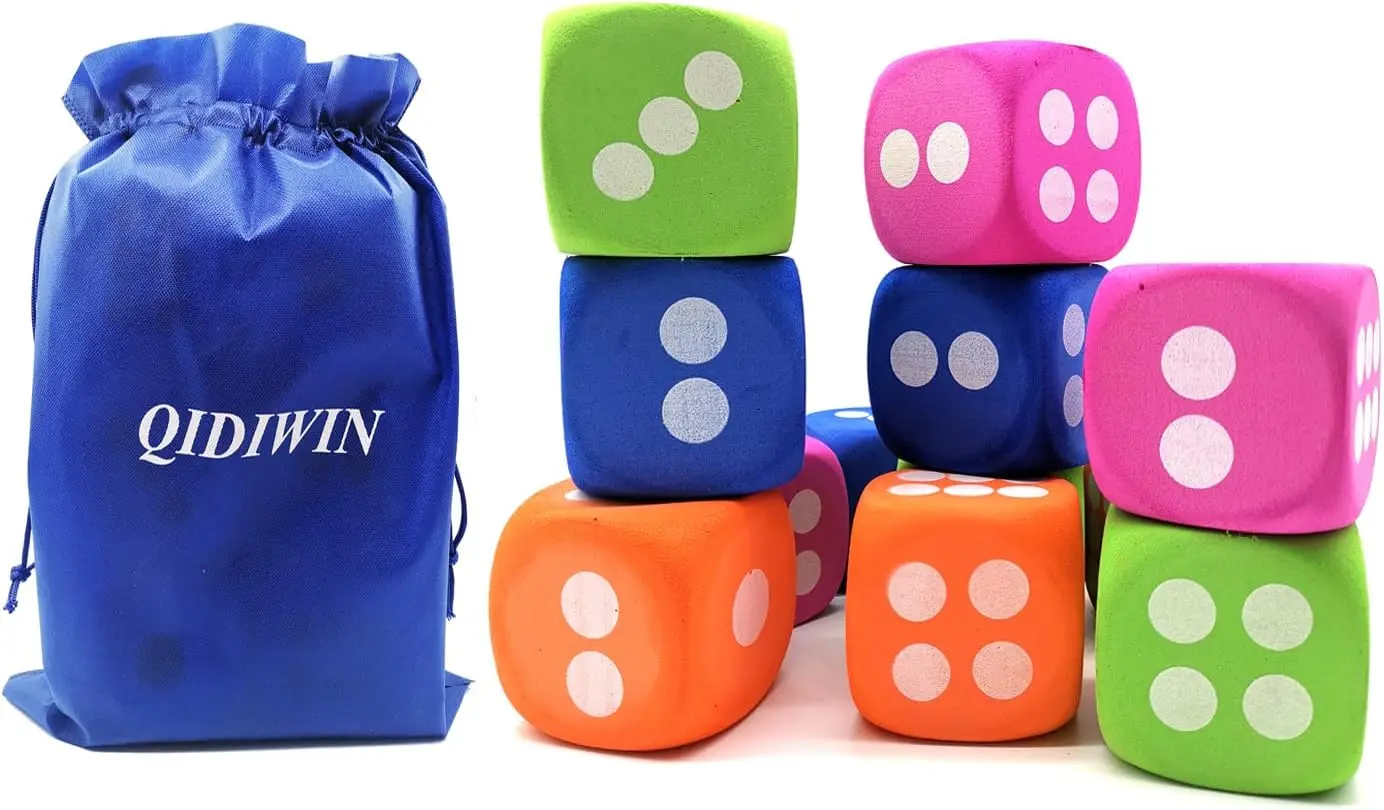Jumbo EVA Foam Dices for Kids Building Blocks, Educational Party Games, 4 Color 12PCS
Jumbo EVA Foam Dices for Kids Building Blocks, Educational Party Games, 4 Color 12PCS