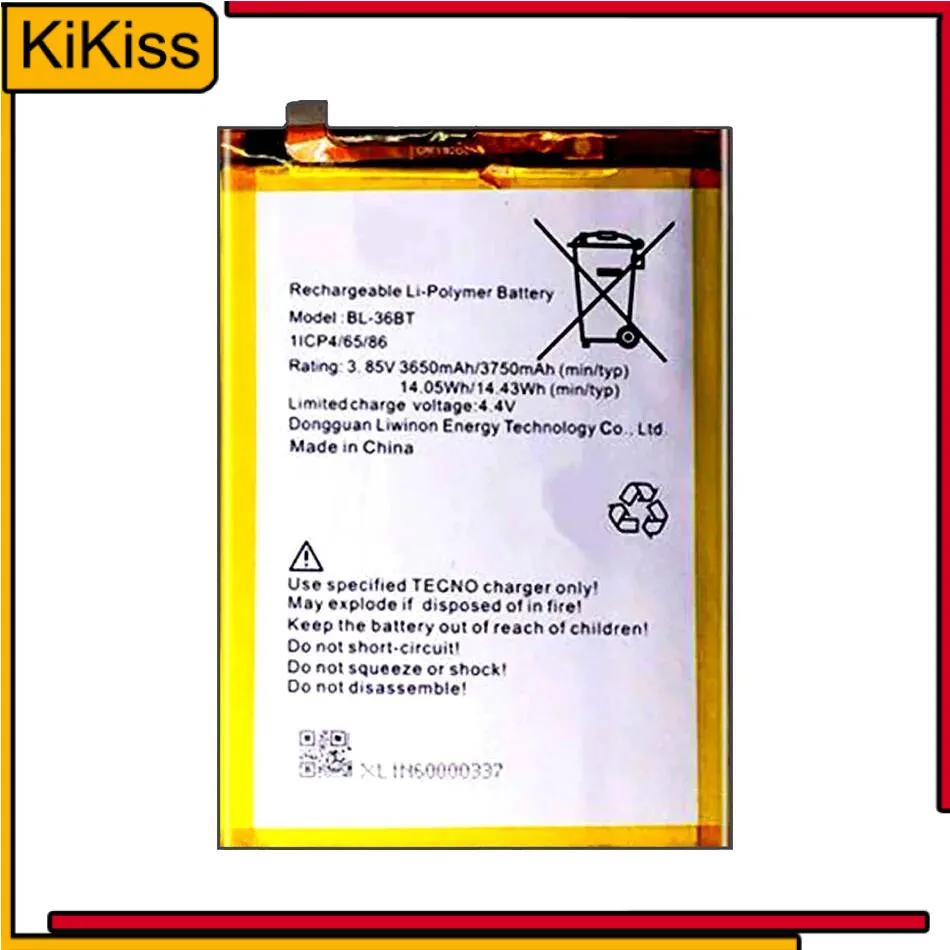 3750mAh Mobile Phone Battery Long-Lasting Performance For Tecno BL-36BT For Infinix BL-43BX
3750mAh Mobile Phone Battery Long-Lasting Performance For Tecno BL-36BT For Infinix BL-43BX