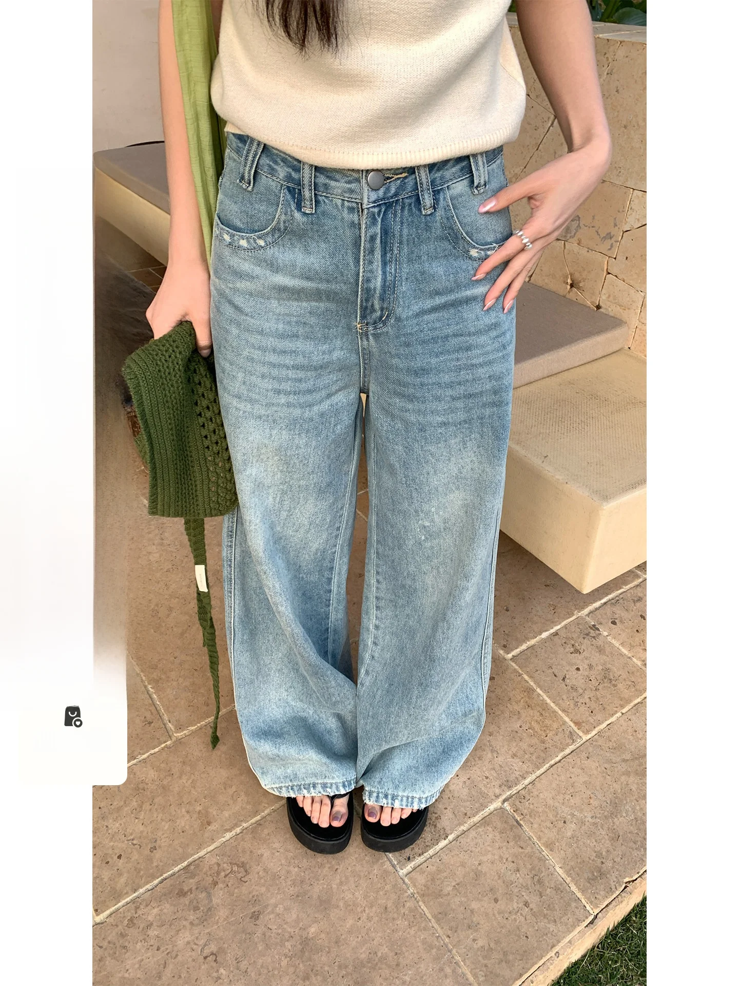 COK Women's Soft Worn Blue Jeans Spring Summer New Korean Sle Commuter Versatile Waed out Vintage Low Waist Cotton Denim
COK Women's Soft Worn Blue Jeans Spring Summer New Korean Sle Commuter Versatile Waed out Vintage Low Waist Cotton Denim