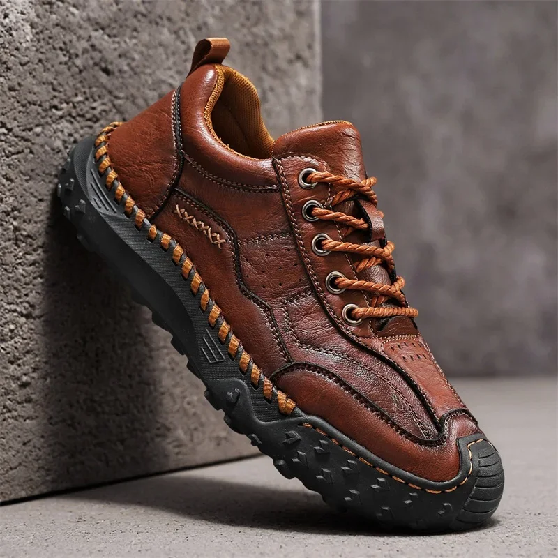 Мужские кожаные повседневные кроссовки для активного отдыха, черные, на резиновой подошве, высокие, для походов, мужские уличные ботинки-кроссовки
Мужские кожаные повседневные кроссовки для активного отдыха, черные, на резиновой подошве, высокие, для походов, мужские уличные ботинки-кроссовки