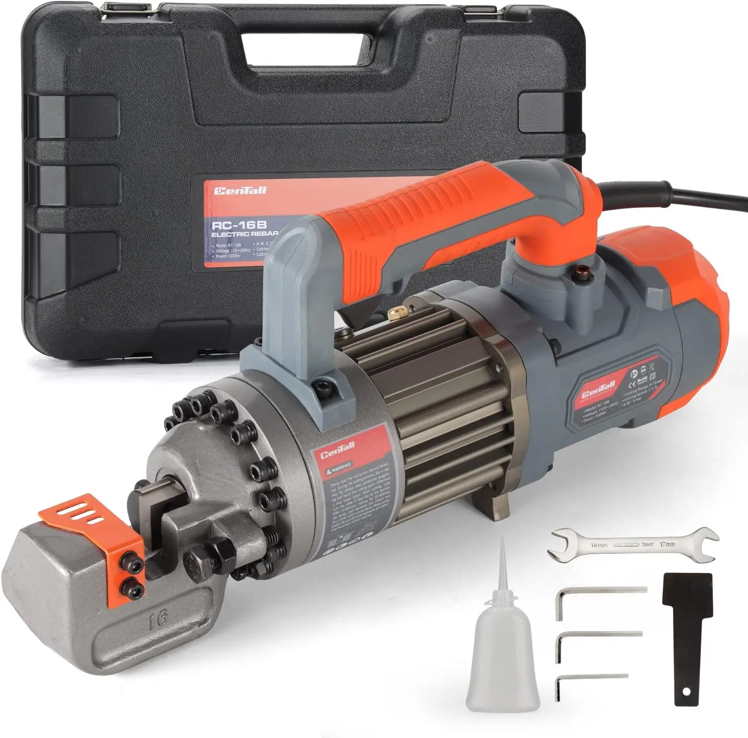 5 8 Inch Electric Hydraulic Rebar Cutter Portable Rebar Cutter Cutting up to 4 16mm 5 Rebar Cutting Speed 1 1 5S 1000W RC16B
5 8 Inch Electric Hydraulic Rebar Cutter Portable Rebar Cutter Cutting up to 4 16mm 5 Rebar Cutting Speed 1 1 5S 1000W RC16B