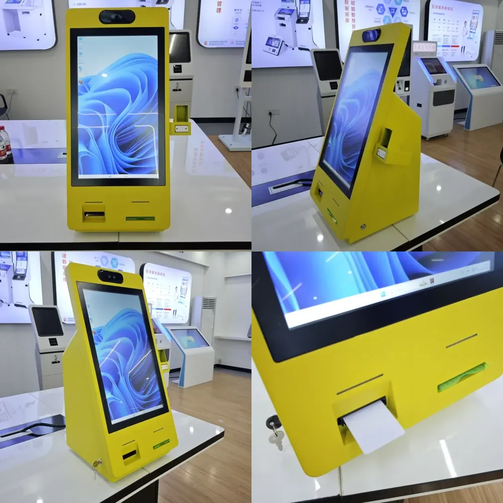 KER High-speed 21.5inch Hotel Self-service Terminal SDK Barcode Reader Automated Check-in/out Desktop Card Dispenser Facial
KER High-speed 21.5inch Hotel Self-service Terminal SDK Barcode Reader Automated Check-in/out Desktop Card Dispenser Facial
