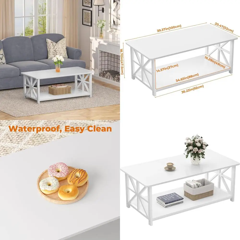 Space-Saving 39 Round Living Room Center Table with Storage, Easy Assembly, All-White
Space-Saving 39 Round Living Room Center Table with Storage, Easy Assembly, All-White