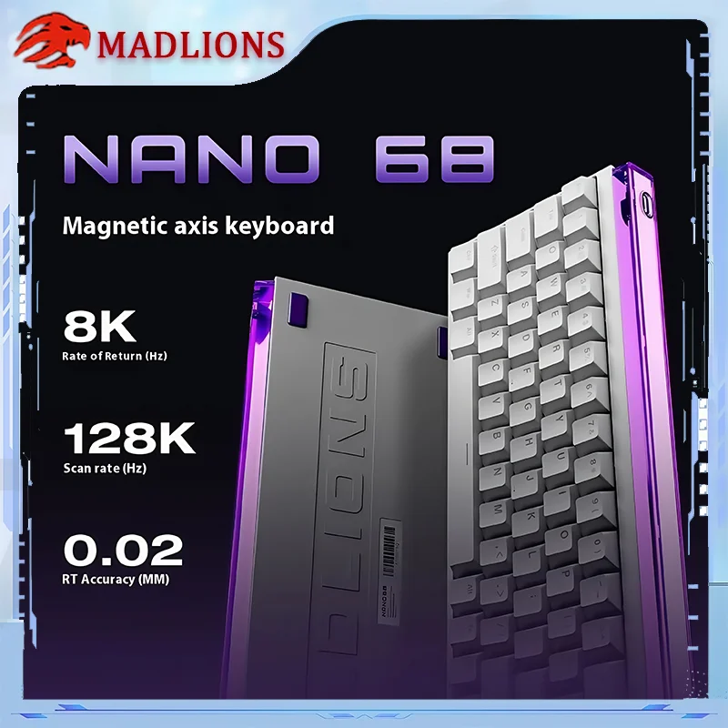 MADLIONS NANO68Pro Magnetic Keyboard -0.1mm Ultra-Fast Trigger 68Keys Compact RGB Backlit Esports/Streaming Mechanical Keyboard
MADLIONS NANO68Pro Magnetic Keyboard -0.1mm Ultra-Fast Trigger 68Keys Compact RGB Backlit Esports/Streaming Mechanical Keyboard