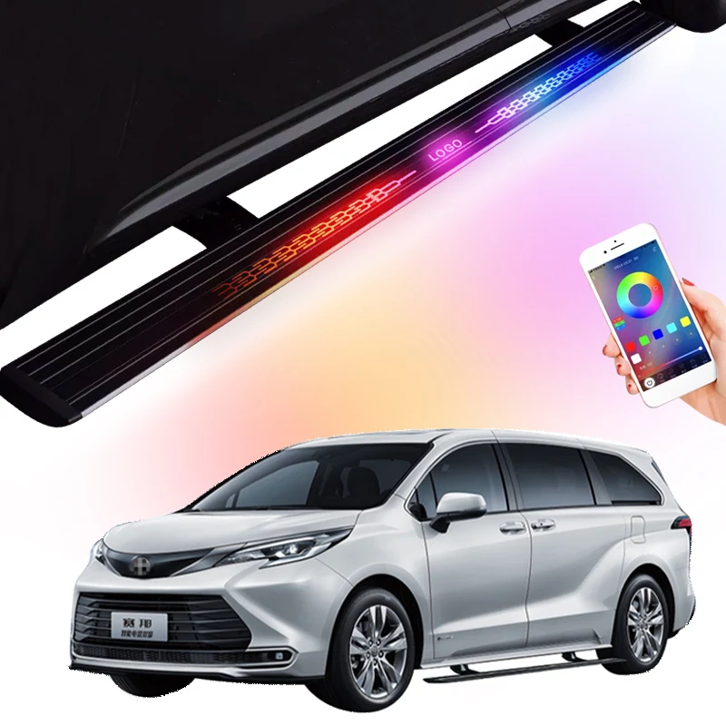 Автоматическая неоновая светодиодная подножка с электроприводом боковой ступеньки для TOYOTA Sienna 2021-2024
Автоматическая неоновая светодиодная подножка с электроприводом боковой ступеньки для TOYOTA Sienna 2021-2024