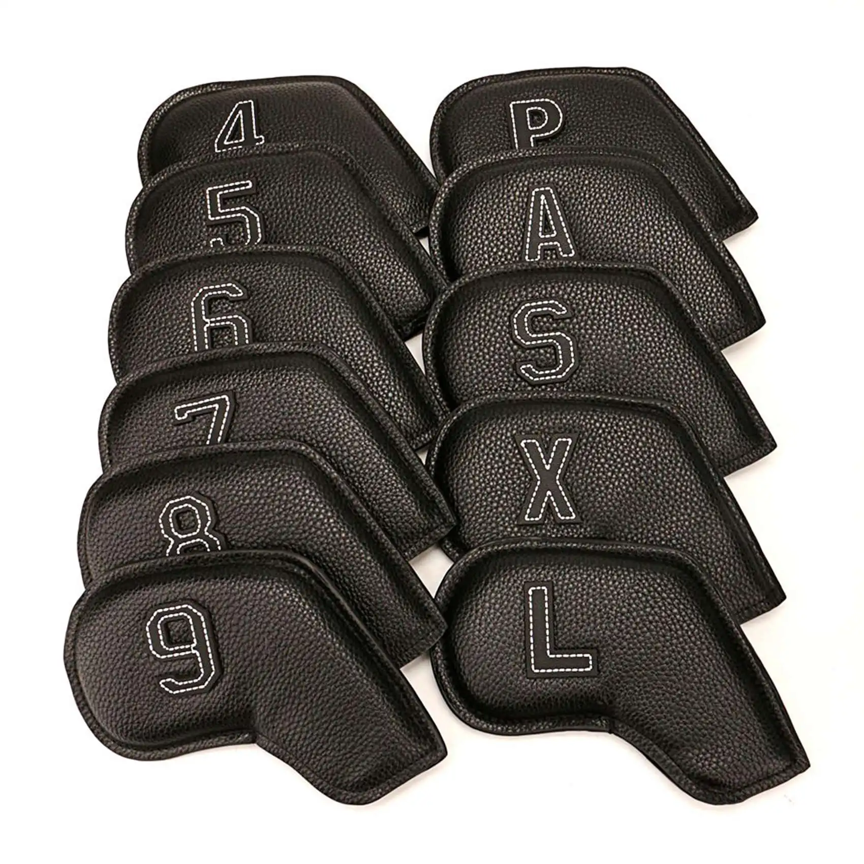 Golf Iron Head Cover Iron Wedge Cover/Golf Club Covers PU Leather Waterproof No.4/5/6/7/8/9/P/S/A/L Black
Golf Iron Head Cover Iron Wedge Cover/Golf Club Covers PU Leather Waterproof No.4/5/6/7/8/9/P/S/A/L Black