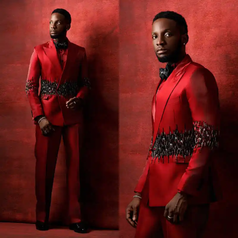 Striking Red & Edgy Metal Detail Men's 2-Piece Blazer Set Formal Suit for Bold Fashion Gala Events Jaqueta Masculina Customized
Striking Red & Edgy Metal Detail Men's 2-Piece Blazer Set Formal Suit for Bold Fashion Gala Events Jaqueta Masculina Customized