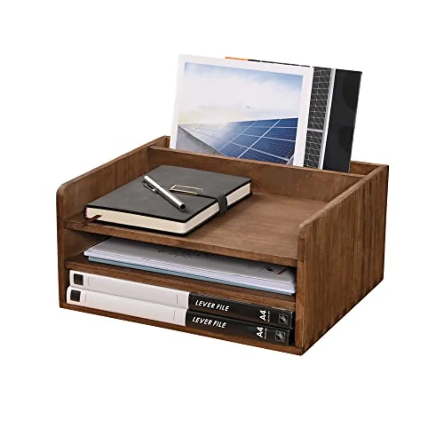 Desk Organizer for File Folder Storage with 3 Paper Letter Tray and1 Vertical Compartment- Wood Office Desktop Document Organiz
Desk Organizer for File Folder Storage with 3 Paper Letter Tray and1 Vertical Compartment- Wood Office Desktop Document Organiz