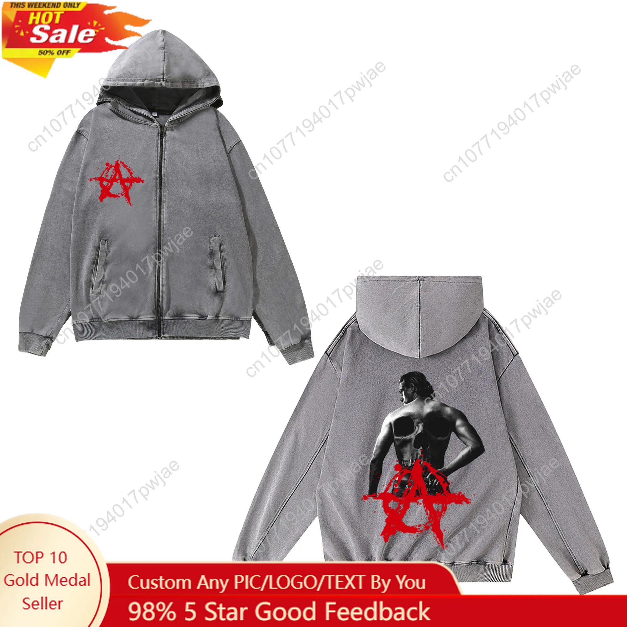 Sons Of Anarchy SOA Custom Retro Sweatshirt Mans Womans Half Zipper Vintage Sweat Shirt Photo Custom Made Tops
Sons Of Anarchy SOA Custom Retro Sweatshirt Mans Womans Half Zipper Vintage Sweat Shirt Photo Custom Made Tops