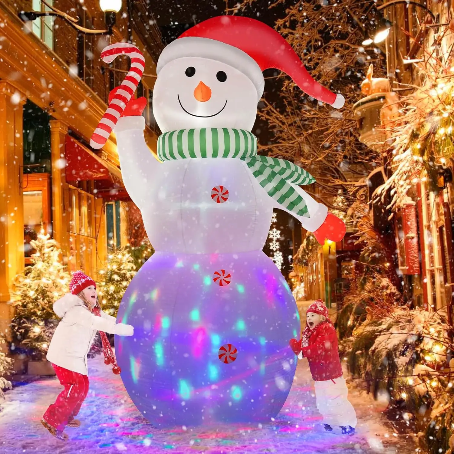 12FT Giant Christmas Inflatables Snowman Outdoor Decorations, Christmas Blow Up Snowman Inflatables Yard Decoration with Rot
12FT Giant Christmas Inflatables Snowman Outdoor Decorations, Christmas Blow Up Snowman Inflatables Yard Decoration with Rot