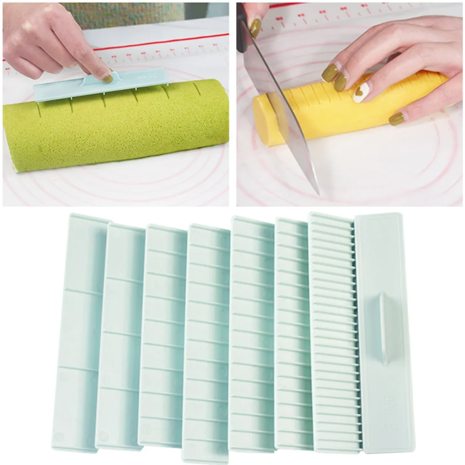 8Pcs Biscuit Cake Rolling Mold ABS Pastic Graduated Scale Balance Ruler Cake Thickness Measure Ruler Bakery Pastry Depth Guide
8Pcs Biscuit Cake Rolling Mold ABS Pastic Graduated Scale Balance Ruler Cake Thickness Measure Ruler Bakery Pastry Depth Guide