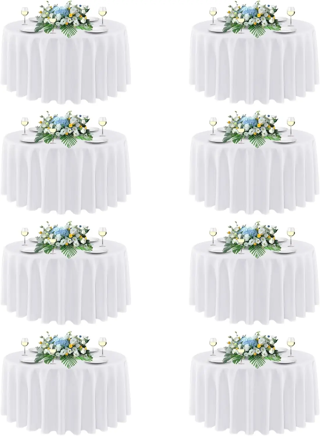 90 Inch Round Tablecloth White 8 Pack Circle Polyester Fabric Table Cloth for Wedding Party Banquet Birthday Washable Table
90 Inch Round Tablecloth White 8 Pack Circle Polyester Fabric Table Cloth for Wedding Party Banquet Birthday Washable Table