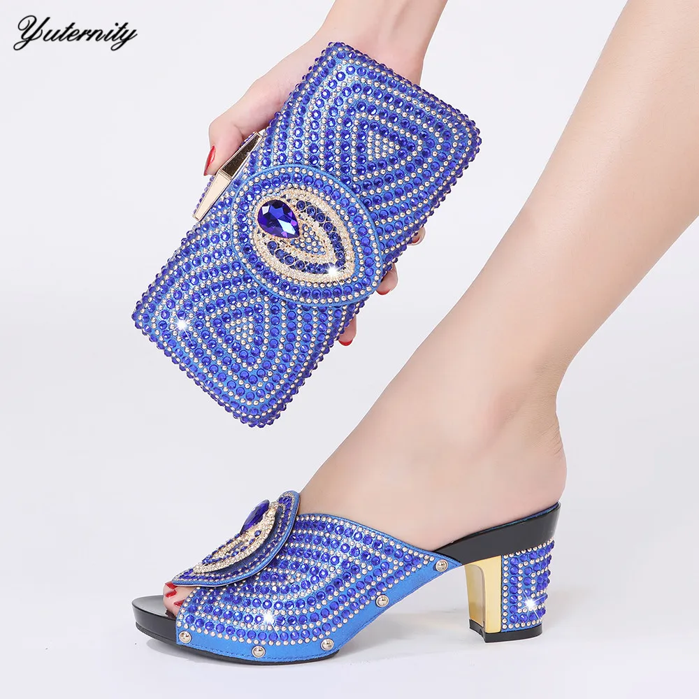 Italian Style Woman Blue Color Rhinestone Shoes And Bag Set For Party African Fashion High Heels Woman Shoes And Bag Set
Italian Style Woman Blue Color Rhinestone Shoes And Bag Set For Party African Fashion High Heels Woman Shoes And Bag Set
