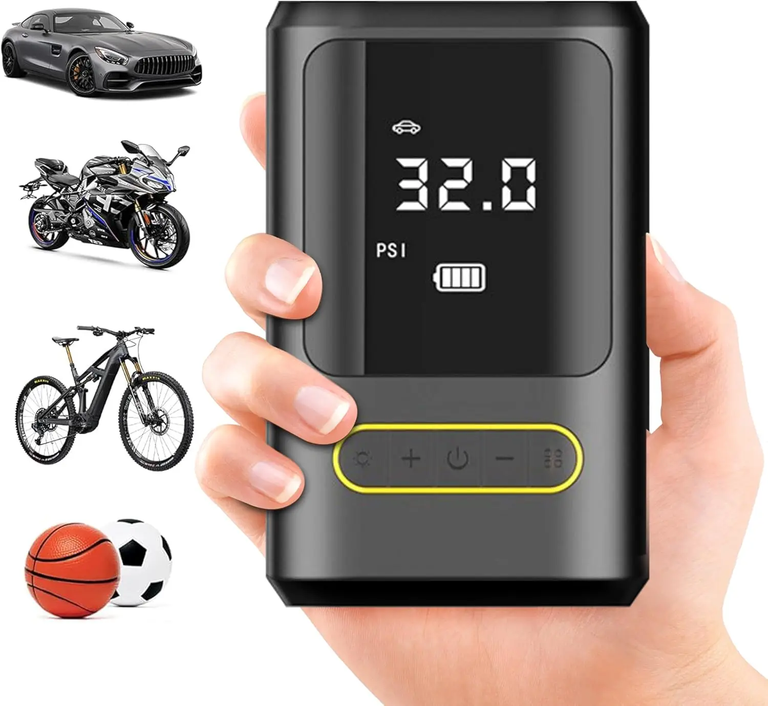 Tire Inflator Portable Air Compressor, 150 PSI Air Pump for Car Tires, One Click Smart Air Pump Tire Inflator for Car, Motorcycl
Tire Inflator Portable Air Compressor, 150 PSI Air Pump for Car Tires, One Click Smart Air Pump Tire Inflator for Car, Motorcycl