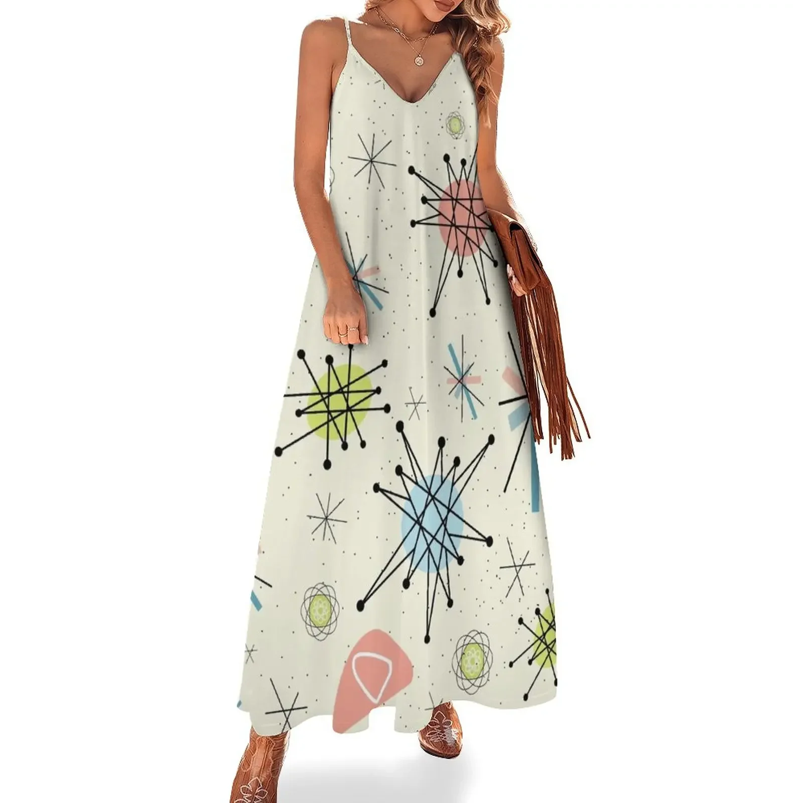 1950s Atomic Pattern Sleeveless Dress summer dress daily women's elegant loose dresses Dress
1950s Atomic Pattern Sleeveless Dress summer dress daily women's elegant loose dresses Dress