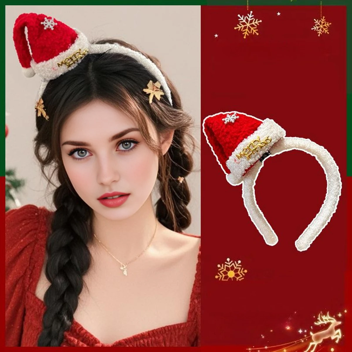 1PC Christmas Headband Hair Clips Cute Hair Accessories for Kids Holiday Party Dress Up Gifts Snowflake Letter Design Hairband
1PC Christmas Headband Hair Clips Cute Hair Accessories for Kids Holiday Party Dress Up Gifts Snowflake Letter Design Hairband