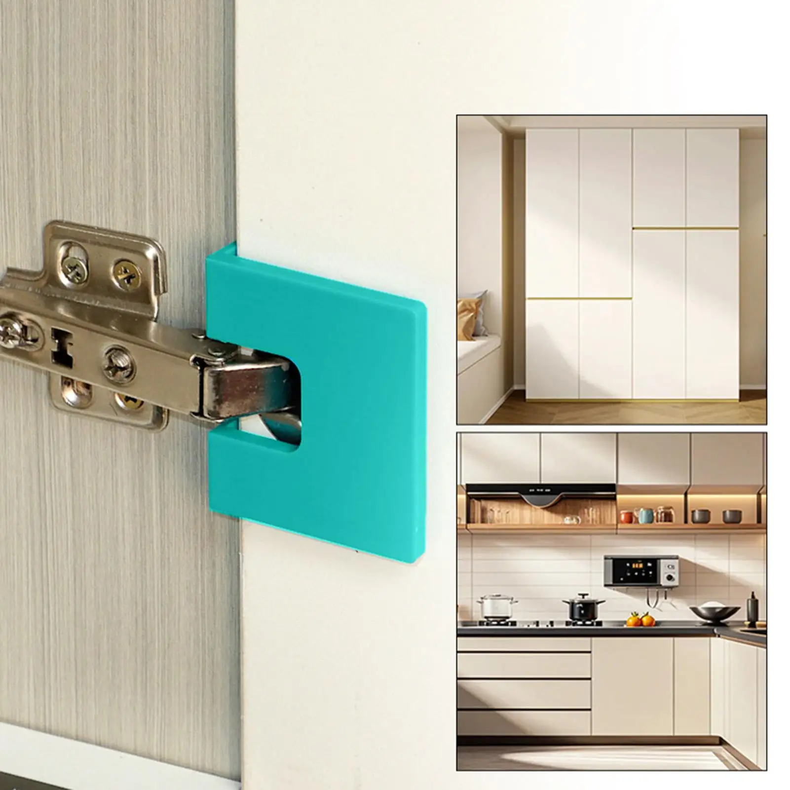 Hinge Mounting Clips For Fast Cabinet Door Setup For Hinges With Accurate Wardrobe Panel Alignment AntiSlip Limit Plate