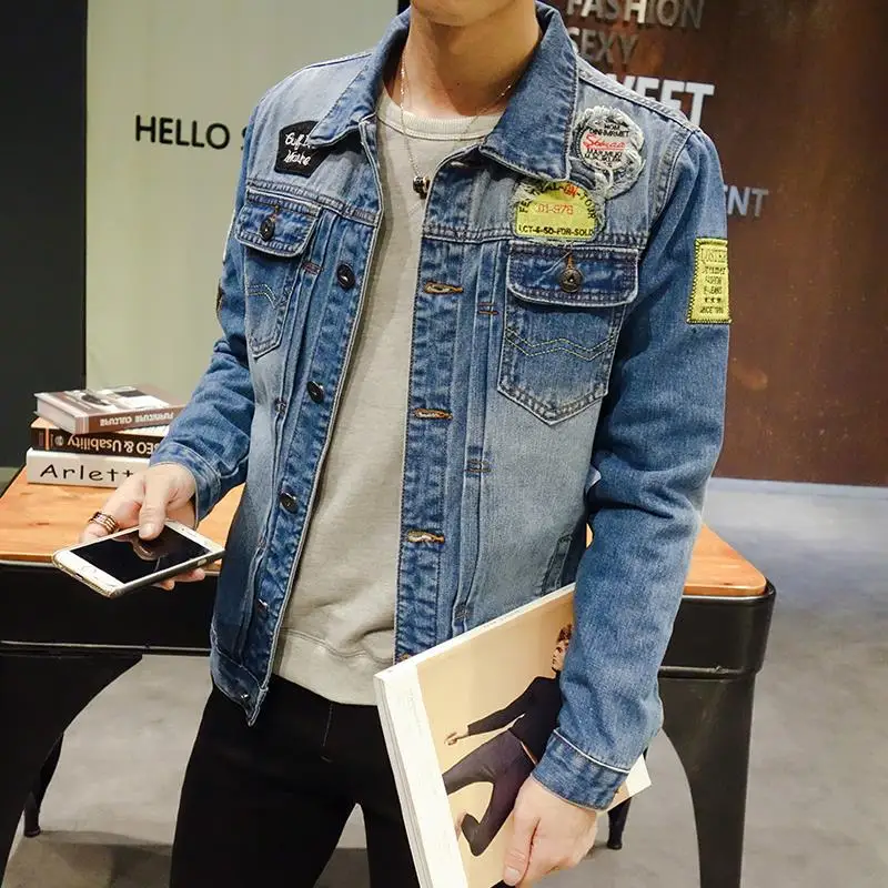 spring autumn 2021 Fashion new stand-up collar denim jacket men's youth wild denim coat streetwear Korean men's clothing
spring autumn 2021 Fashion new stand-up collar denim jacket men's youth wild denim coat streetwear Korean men's clothing