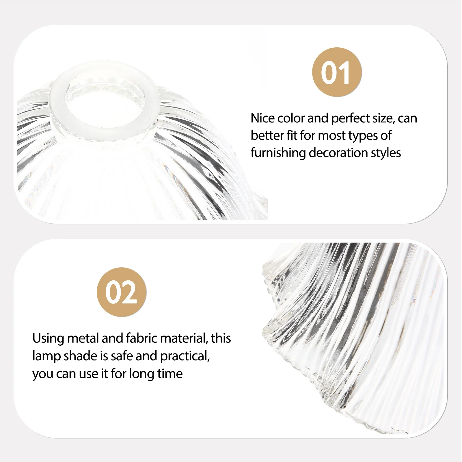 Vintage Glass Lamp Shade Transparent Cover for Pendant Wall Sconce Ceiling Light Softens Brightness Decorative Replacement Easy
Vintage Glass Lamp Shade Transparent Cover for Pendant Wall Sconce Ceiling Light Softens Brightness Decorative Replacement Easy