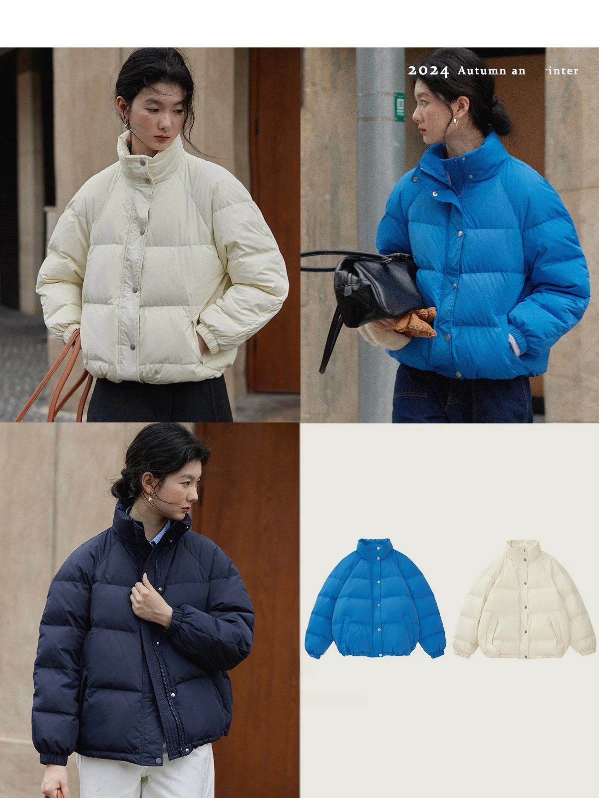Lightweight Anti-Wrinkle Short Goose down Puffer Jacket Stand Collar Side Pocket Bread Coat Stylish Commute Fashion Women's
Lightweight Anti-Wrinkle Short Goose down Puffer Jacket Stand Collar Side Pocket Bread Coat Stylish Commute Fashion Women's