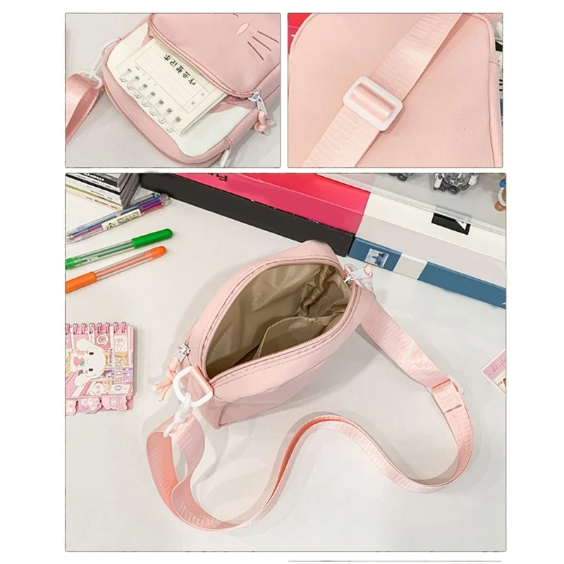 Women Bag Cartoon Cats Crossbody Bag Japanese Styles Shoulder Bag Small Bag Lovely Phone Bag for Everyday
Women Bag Cartoon Cats Crossbody Bag Japanese Styles Shoulder Bag Small Bag Lovely Phone Bag for Everyday