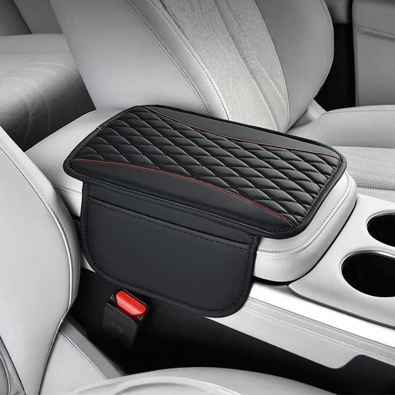 PU Leather Rhombus Pattern Car Center Console Armrest Box Protection Pad, Central Control Countertop Support Pad with Double Poc
PU Leather Rhombus Pattern Car Center Console Armrest Box Protection Pad, Central Control Countertop Support Pad with Double Poc